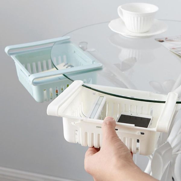 

storage baskets pull-out refrigerator box holder organizer drawer shelf proper adjustable kitchen rack fridge