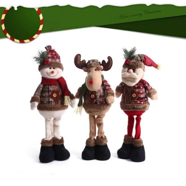 

christmas decorations dolls tree decor year 2022 ornament elk snowman santa claus standing doll christma ornaments