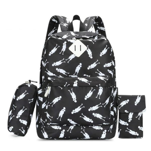 

backpack 22/5000 three-piece combination printed double shoulder for male and female students