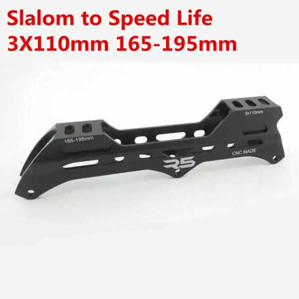 

3x110mm skating base for inline speed skates convert to slalom skating shoes 110mm wheels with 150mm 165mm 180mm 195mm mounting