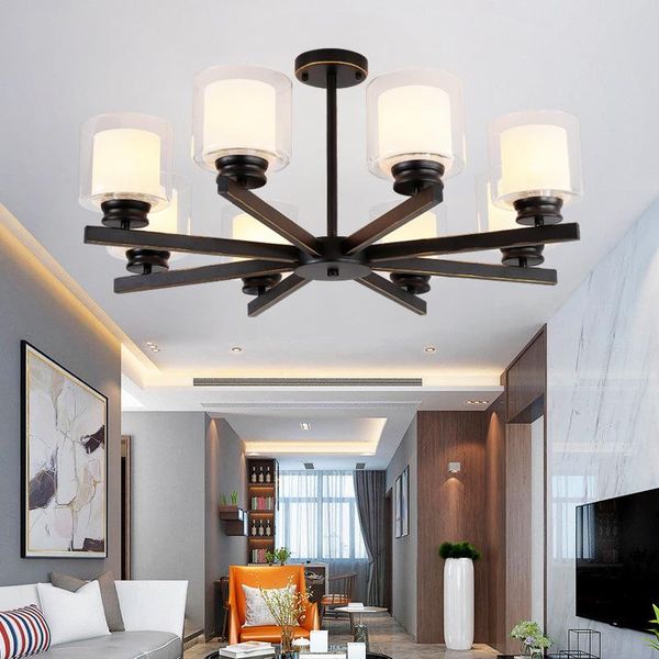 

pendant lamps nordic style american wrought iron living room chandelier modern simple bedroom lamp creative fashion restaurant light