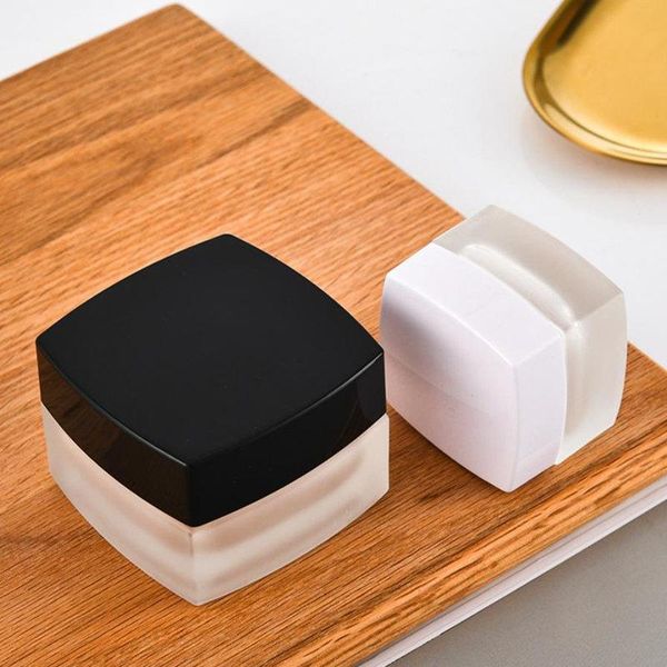 

storage bottles & jars 50pcs 20g 50g frosted glass refillable empty cosmetic jar gel pot eye shadow face cream container