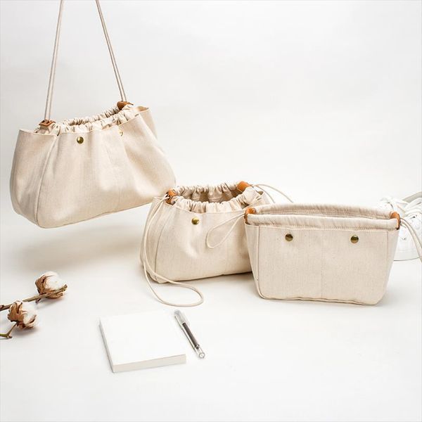 

nbsp in the package cosmetic bags cotton canvas storage liner finishing organizer