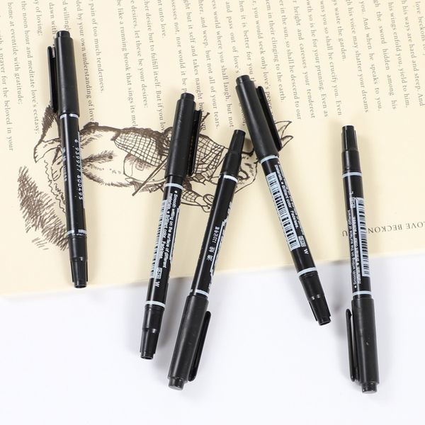 

headed double line drawing pen water-based oily marking neutral blank double