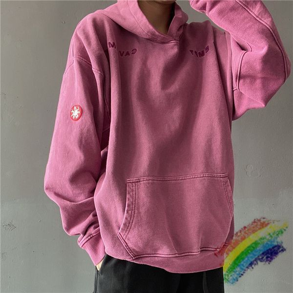 

2021 new cavempt c.e overdye smoky heavy hoody women men 1:1 wine red wash hoodie sweater cav empt pullover y1sn, Black