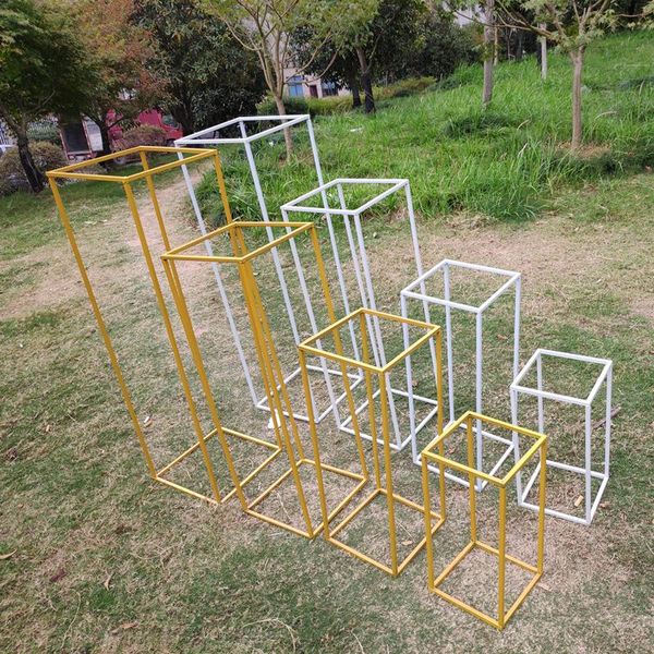 

party decoration 4pcs/set wrought iron stand wedding props artificial flower road lead supplies arch t-stage decor