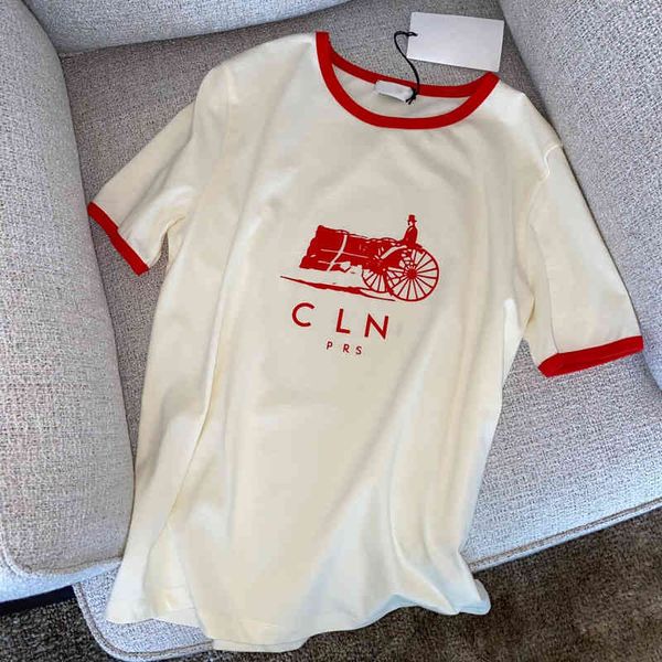 

early spring new age reducing pattern printed round neck pullover short sleeve t-shirt soft, White