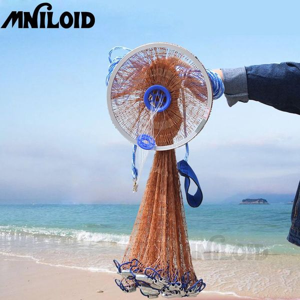 

fishing accessories mniloid 2.4m-4.2m with sinker catch net american style cast hand throw network small mesh nets tools
