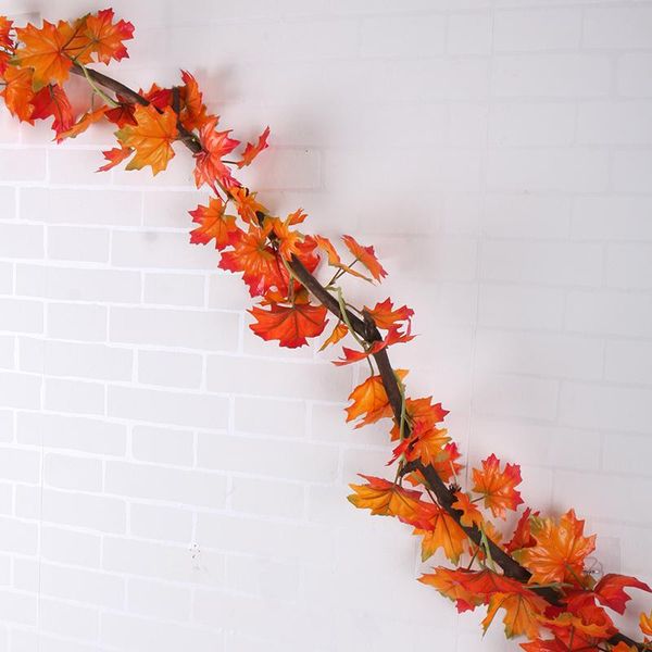 

decorative flowers & wreaths 180cm real touch artificial fake plants ivy maple green leaf silk vines hanging garland rattan home garden wedd