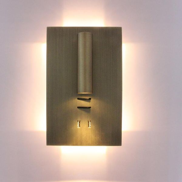 

wall lamp zerouno dual usb light sconces bedroom fixtures 5v 2a fast charging smart phone charger decor