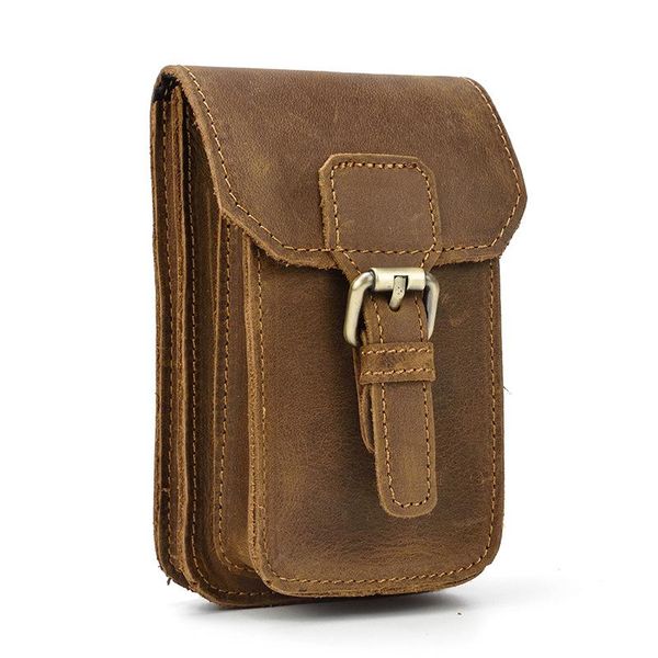 

waist bags men's leather waistbags, outdoor mini-waistbags, mobile phone bags.
