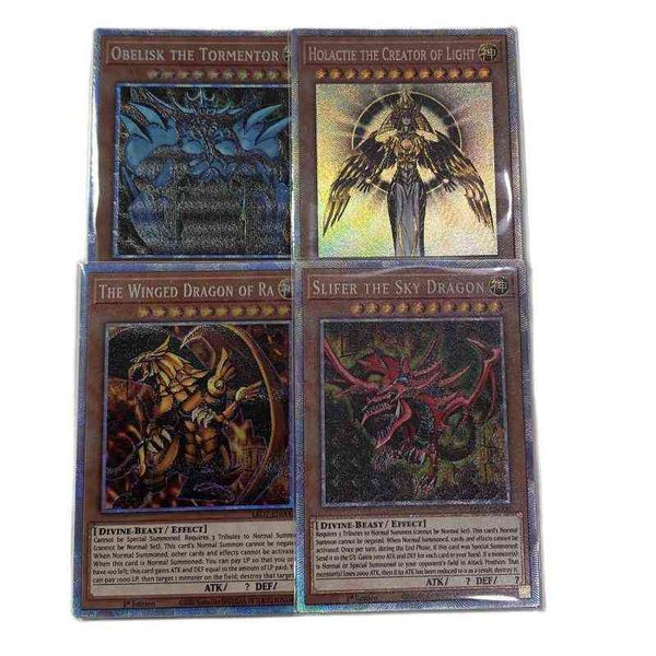 Yu-Gi-Oh CR Series Blue-Eyes White Dragon/The Creator God of Light, Horakhty Classic Board Game Collection Card (non originale) G220311