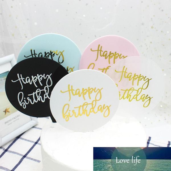 Acrílico Feliz Aniversário Bandeira Topper Suprimentos Baking Inserir Inserção de Aniversário Ferriple Tool Cupcake Decoração de Casamento Y2B1