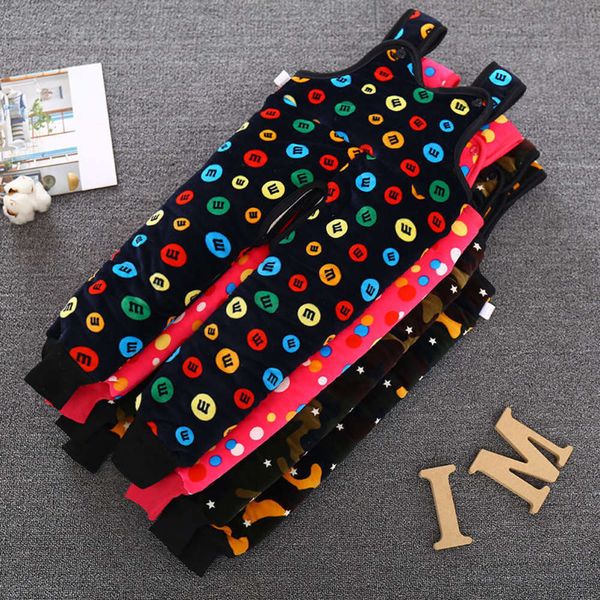 

children's with three layers of cotton trousers in winter, Blue