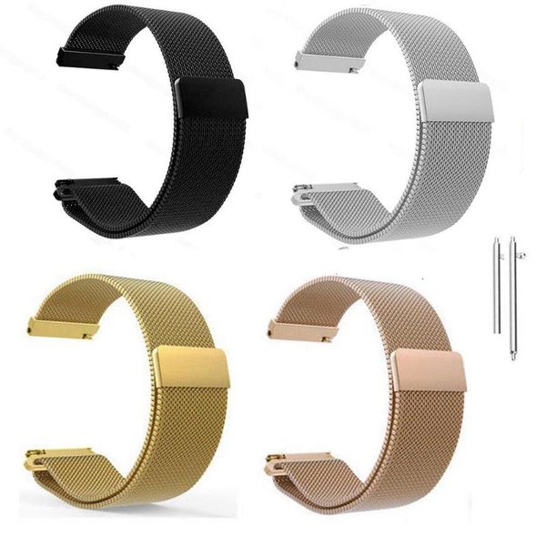 

watch bands high fashion milanese loop band 18mm metal stainless wristband strap venture hr gen 4 for huawei, Black;brown