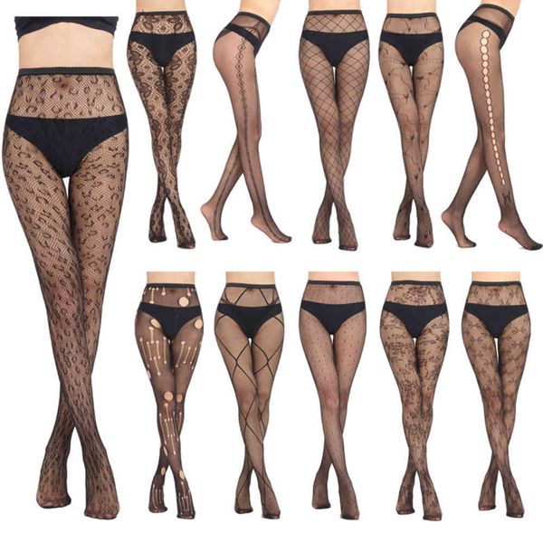 

stockings large silk various out temptation fishing bottomed pantyhose, Black;white