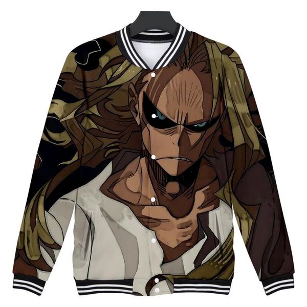 

men's jackets 3d my hero academia 2021 fashion baseball casual winter jacket hip hop women/men stylish, Black;brown