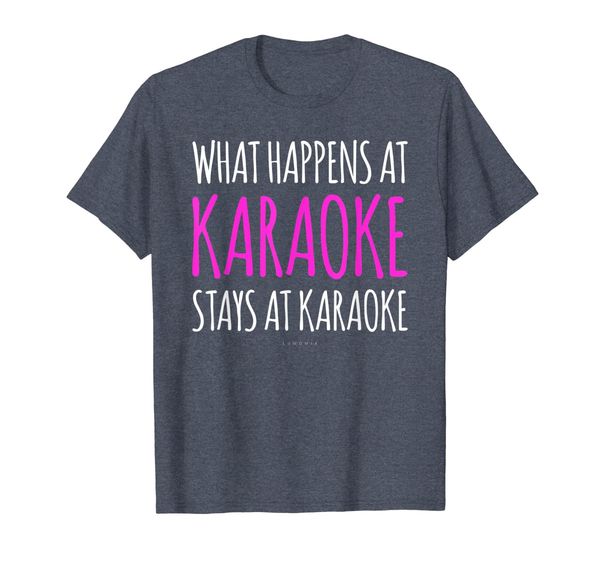 

what happens at karaoke tshirt. funny karaoke gift shirts, White;black