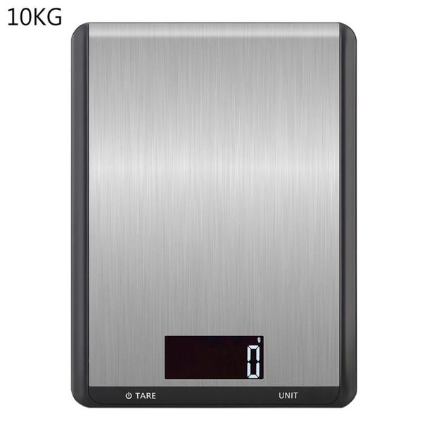 Grande escala de cozinha eletrônica de aço inoxidável 5KG 10KG 1G Slim Baking Scales 210728