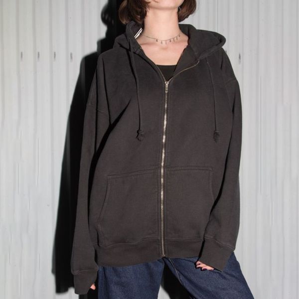 

2021 new fashion black hoodie women jacket autumn winter solid long sleeve hooded casual chic streetwear oversize hoodies kl6z