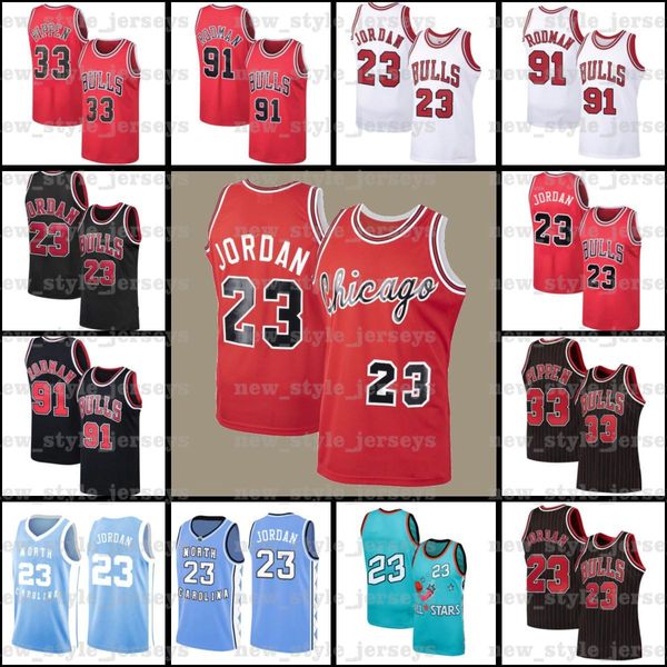 

michael kid jordon chicago bulls jersey 91 dennis scottie rodman 33 pippen ncaa w1 mitchell ness hardwood basketball jerseys, Black;red