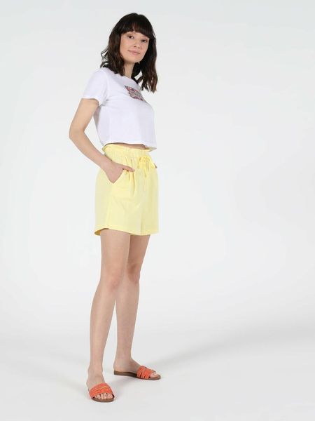 

women's shorts colins woman regular fit yellow short, White;black