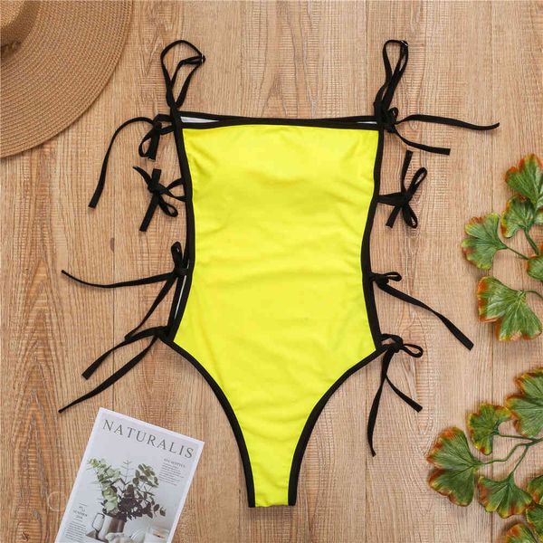 

bandage multi straps hollow side swimsuits ladys summer beachwear swimsuitby air