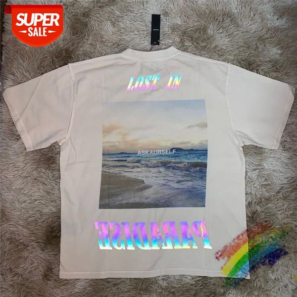 

new reflective askyurself t shirt men women 1:1 inside out washed do old vintage tee askyurself t-shirt #um4i, White;black