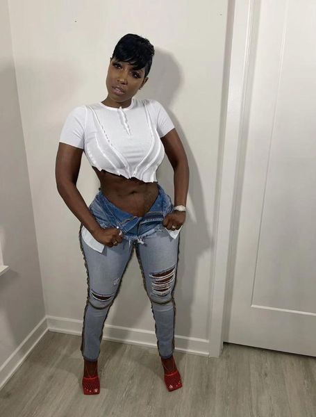 

women's t-shirt vavcy 2021 summer ribbed fabric wrinkle lounge women, White