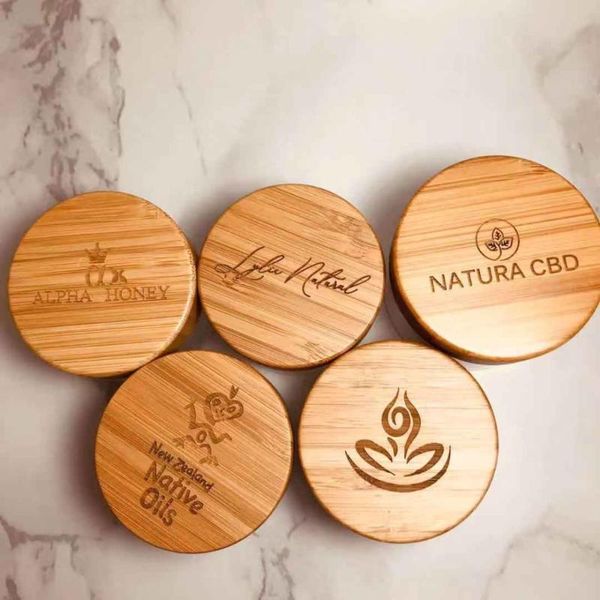 

storage bottles & jars bamboo eco friendly lotion container 30ml 50ml 100ml cosmetic packaging face cream black glass with wood lid