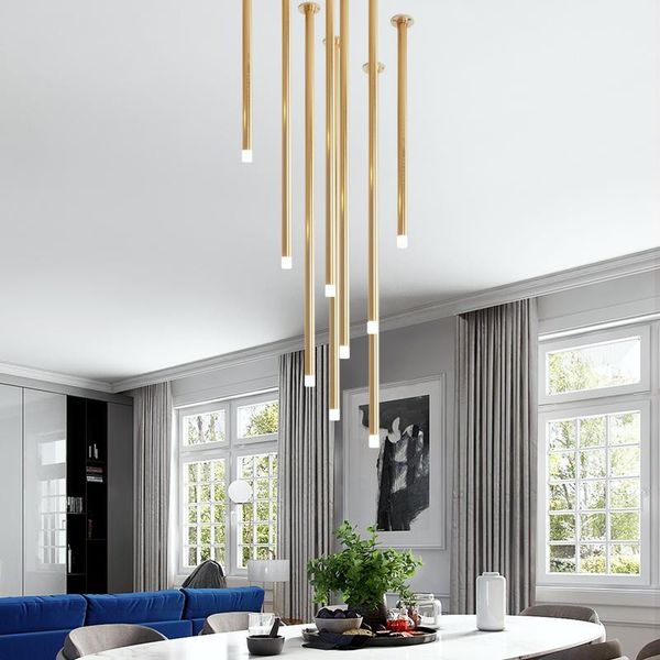 

ceiling lights single modern gold led light creative long bar cylinder 3w lamp dia2cm length 30/40/50/60/70/80/90/100/120cm