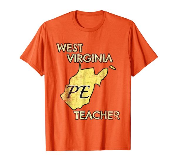 

west virginia pe teacher- physical education t-shirt, White;black