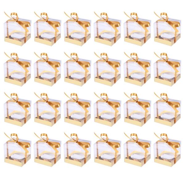 

gift wrap 24 pcs 1 bag lightweight packing boxes cupcake dessert with ribbon