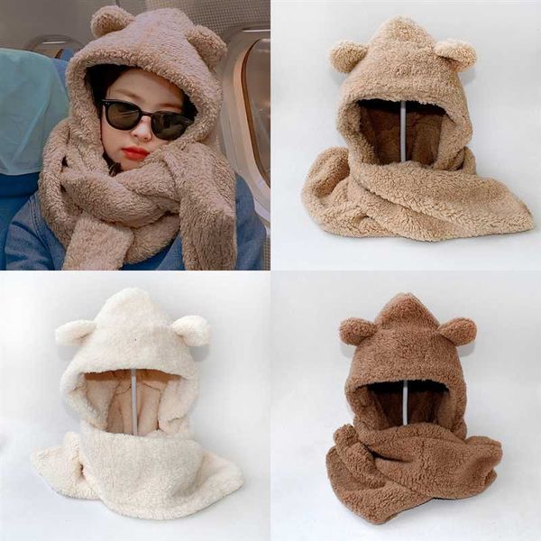 

xfzh0 women's winter hats scarves sets and sets skullies thick warm fur pom pom hat and scarf lovely knitted beanies ski gorro hat, Blue;gray