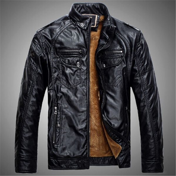 

2021 new winter fashion coat, jackets, men's leather jacket overcoat 18sm, Black