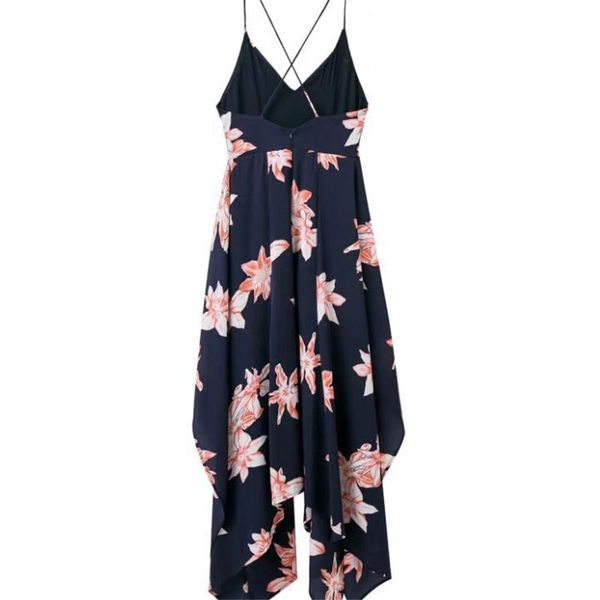 

casual dresses summer fashion beach style halter strap irregular dress, Black;gray