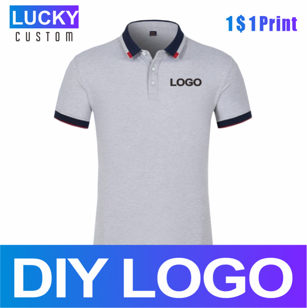 

men's polos custom embroidery summer shirts plus size xs-3xl solid color short sleeve homme lapel male comfortable, White;black