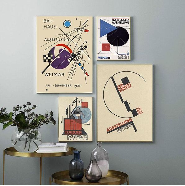 

paintings posters and prints bauhaus ausstellung 1923 weimer exhibition poster wall art picture canvas painting for room home decor