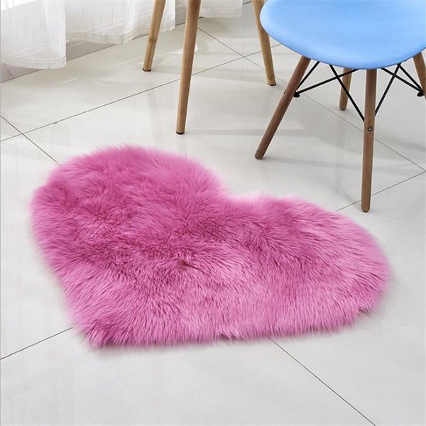 

carpets creative heart shape plush anti-slip rug home bedside decor carpet floor bathroom non slip living room bedroom mat