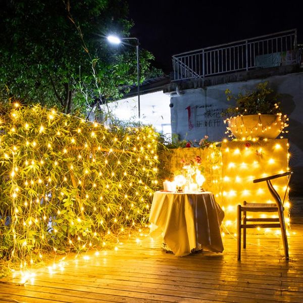 

strings net led string lights 8modes 220v 6x4m 3x2m festival christmas decoration year wedding party waterproof