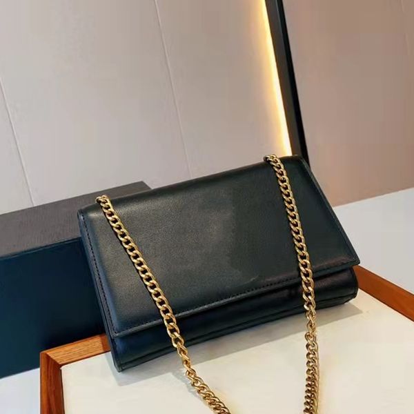 

designers clutch bags cross body purse shoulder bag fashion ladies luxurys selling two-color chain classic leather wallet with original box