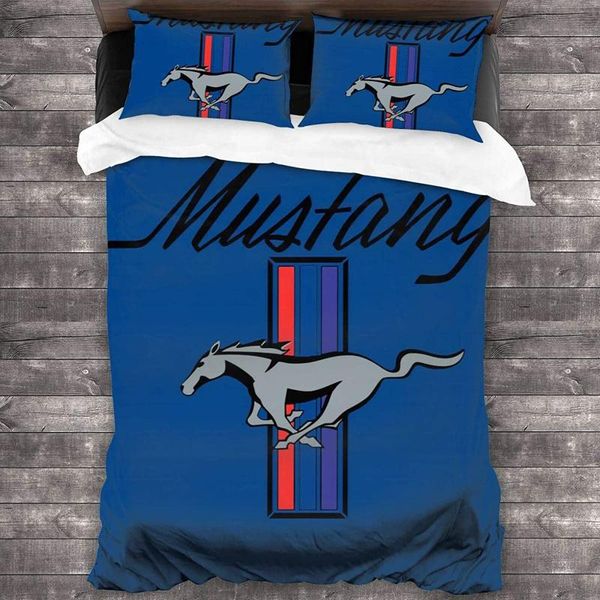 

bedding sets microfiber mustang bedspread coverlet set comforter 3-piece 86"x70" quilt ,pillowcase 20x30in