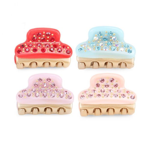 

classic designer full rhinestone women small hair clamps for lady girls fashion accessories jewelry gift, Slivery;golden