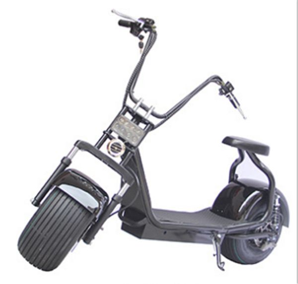 Altifalantes altos, pneus simples, largos, scooter elétrico com assento, motor de motor 1500w, absorção de choque hidráulico, pintura colorida personalizada