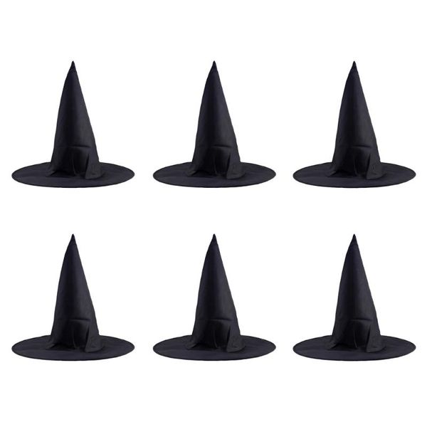 

party hats 6 pcs steeple witch hat classic black props accessories