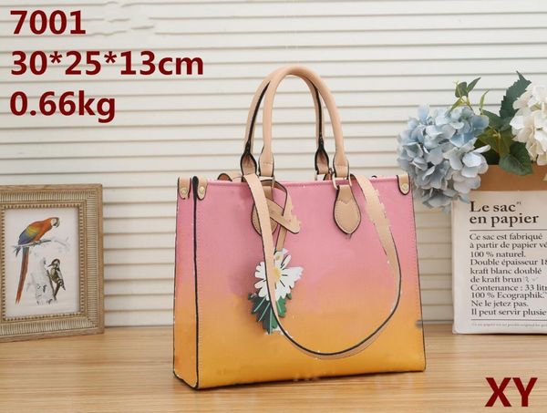 

yq 2021 fashion ladies handbag shopping shoulder bags large capacity pu leather luxury brand women classic gradient design crossbody bag
