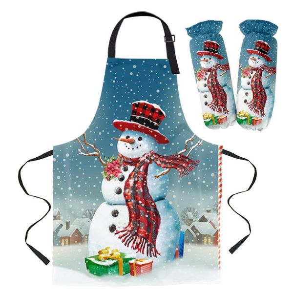 

aprons christmas snowman apron kitchen baking accessories for women cooking