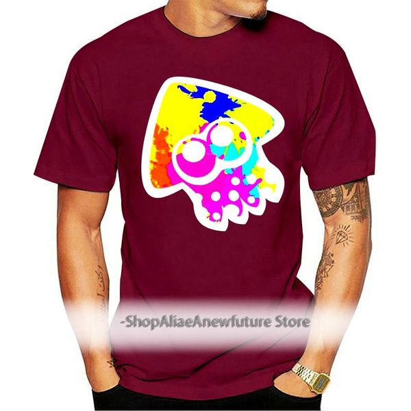 

men's t-shirts soft cotton inked squid splatoon 2 unique custom for men t shirt anime design classic o-neck tee s-6xl us size, White;black
