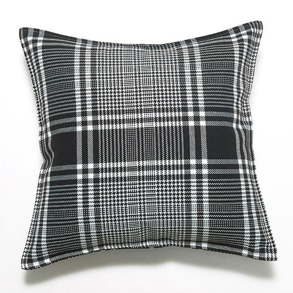 

cushion/decorative pillow 18in simple lattice cover large back cushion sofa rough linen grid pattern pillowcase