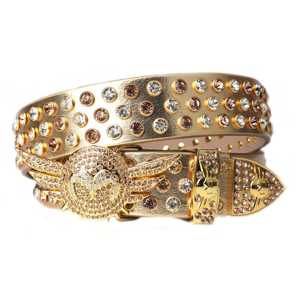 

luxury strap men women rhinestones belt western cowgirl cowboy crystal pin buckle diamond studded belts, Black;brown